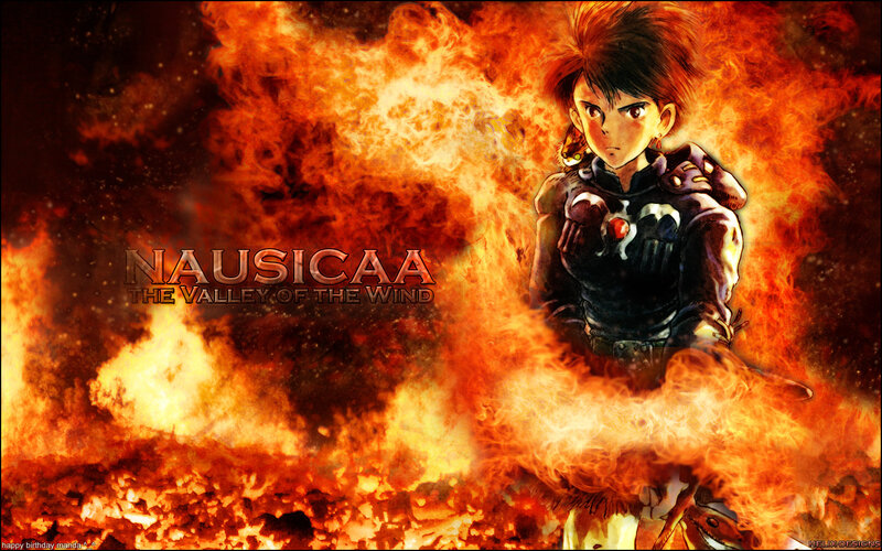 Nausicaä in a fiery scene