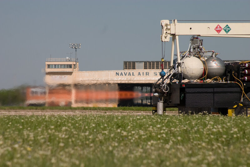 Naval Air Station with rocket test