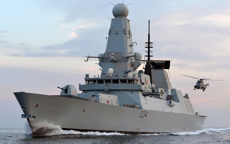 Naval Destroyer Ship — Gray