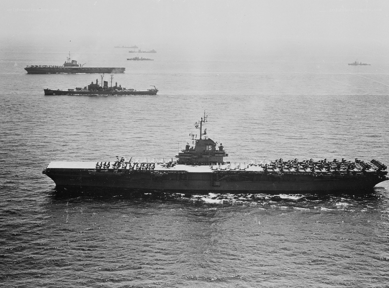 Naval fleet at sea