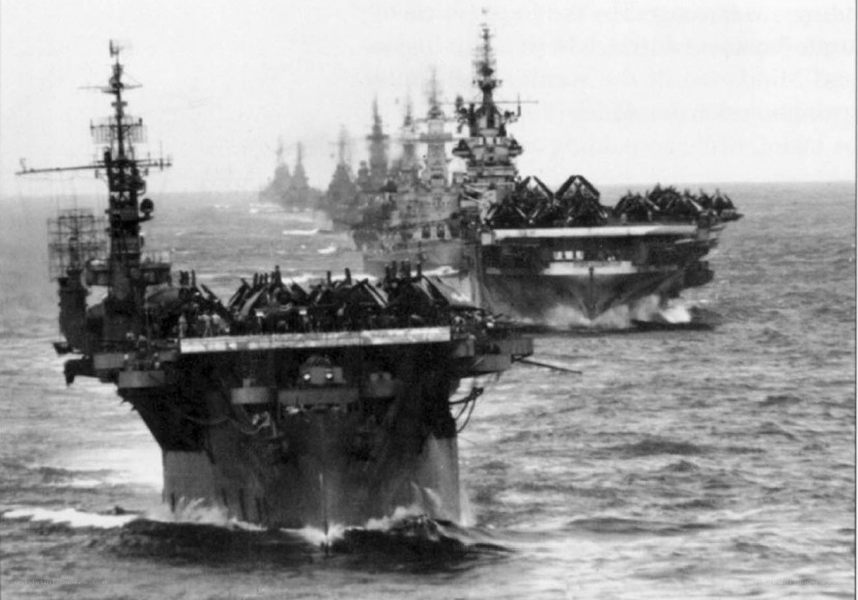 Naval fleet at sea