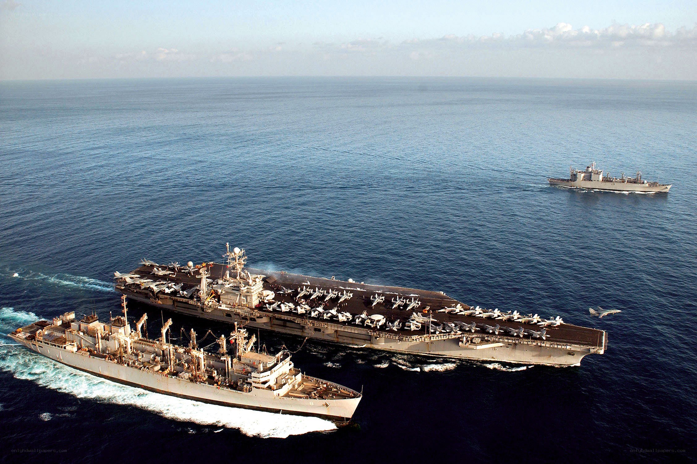 Naval fleet at sea
