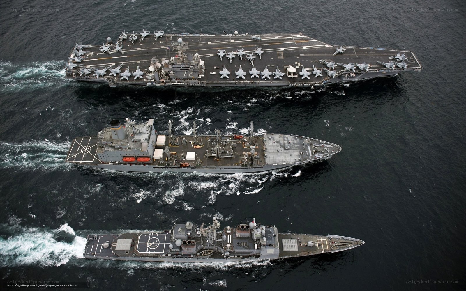 Naval fleet at sea