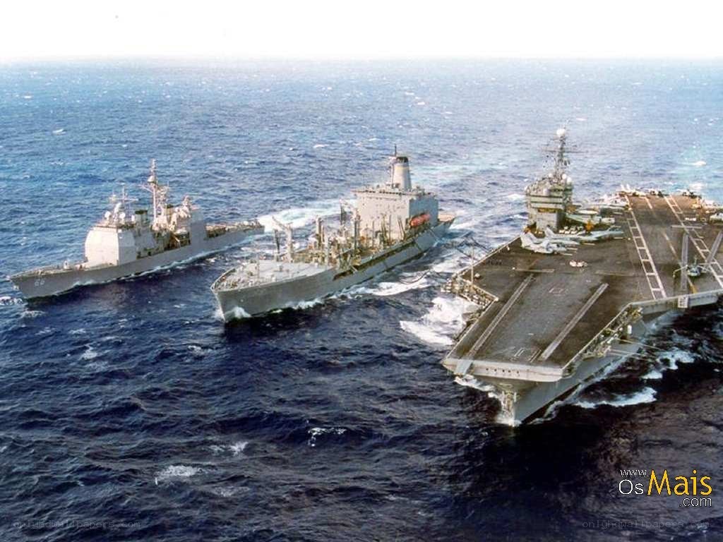 Naval fleet at sea