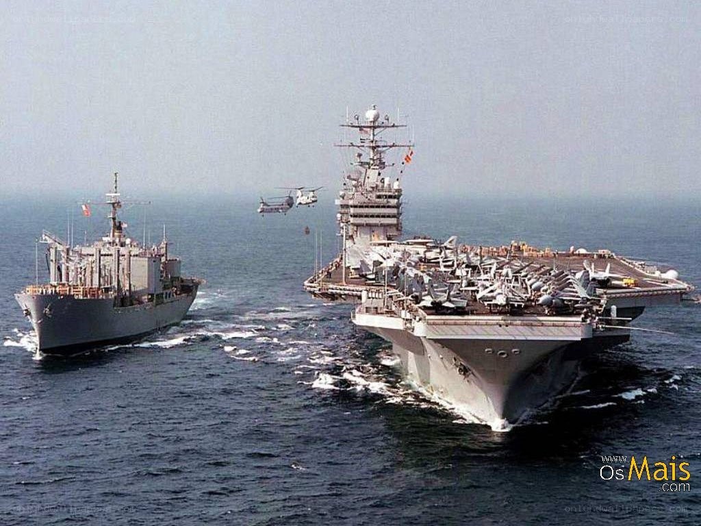 Naval fleet at sea