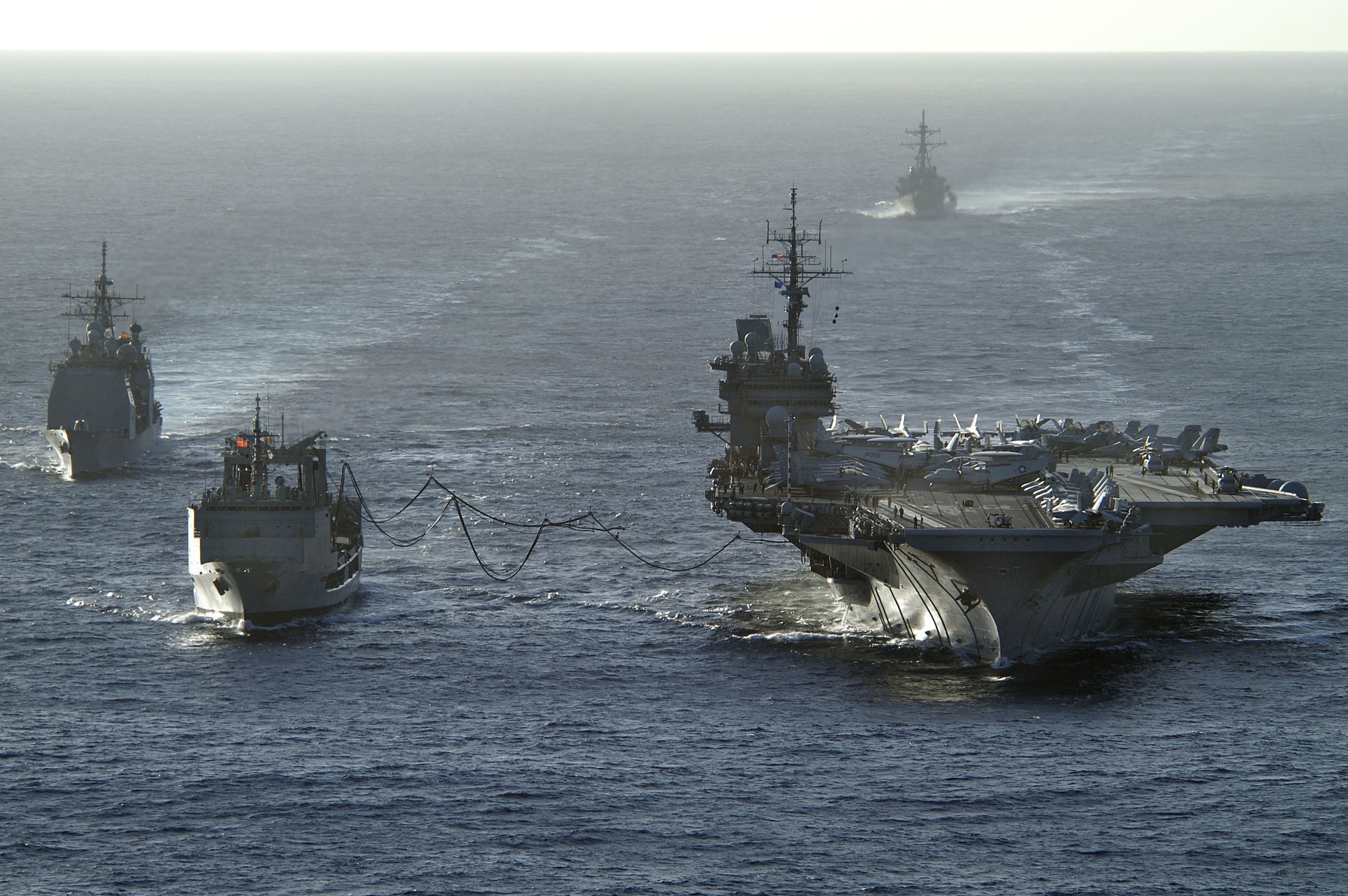 Naval fleet at sea