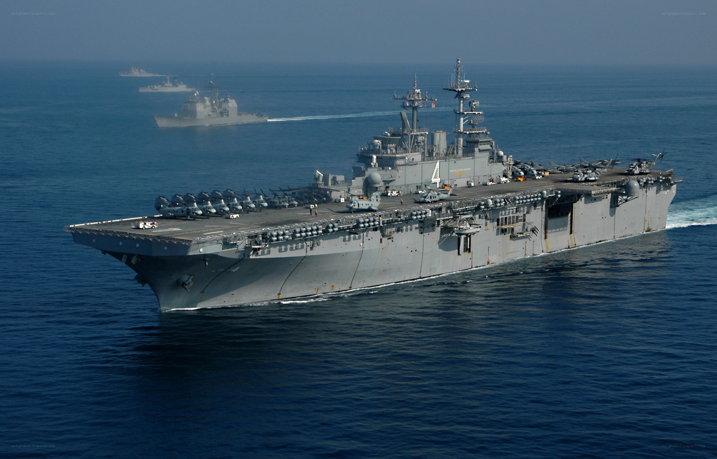 Naval fleet at sea