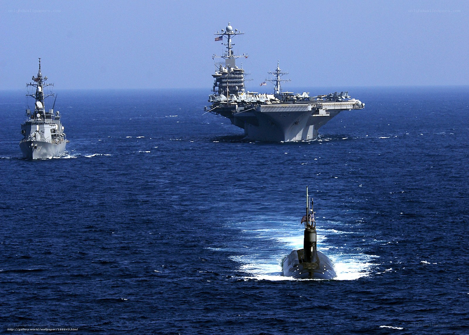 Naval fleet at sea