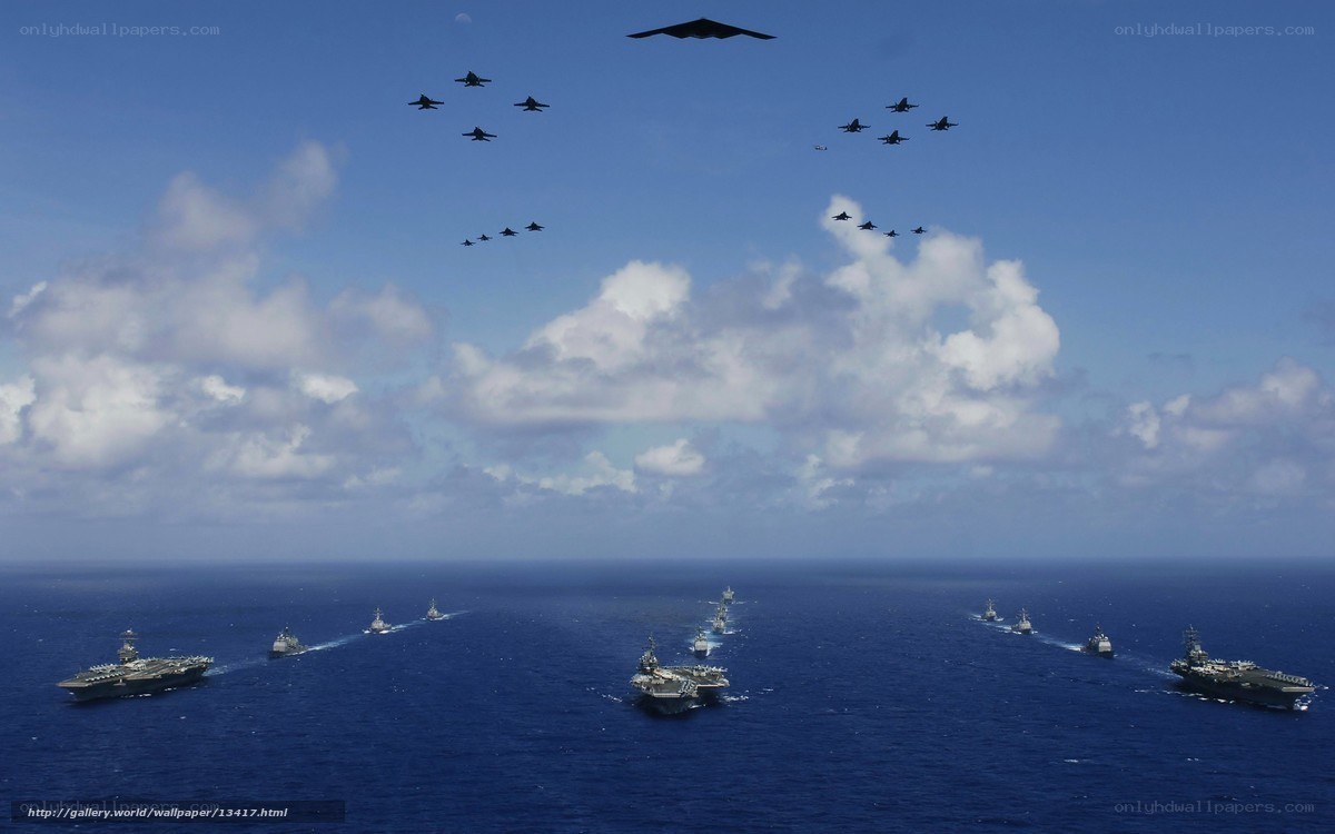 Naval fleet formation at sea
