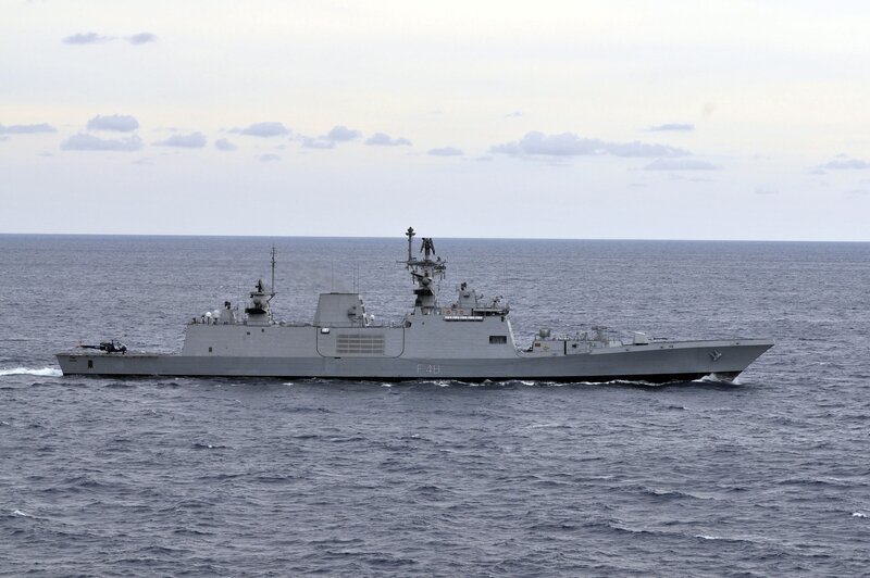 Naval Frigate at Sea