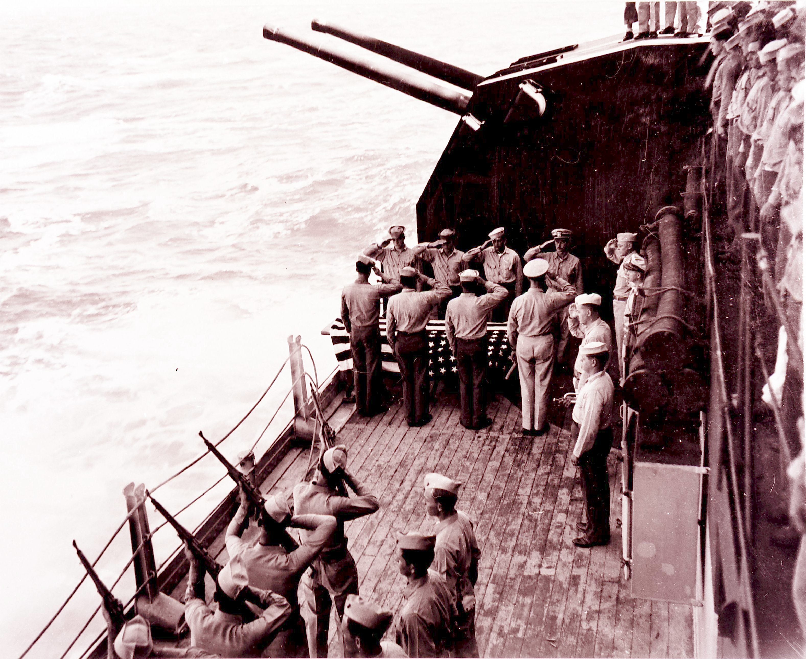 Naval funeral at sea