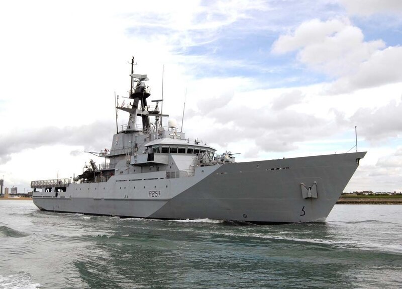 Naval patrol vessel at sea