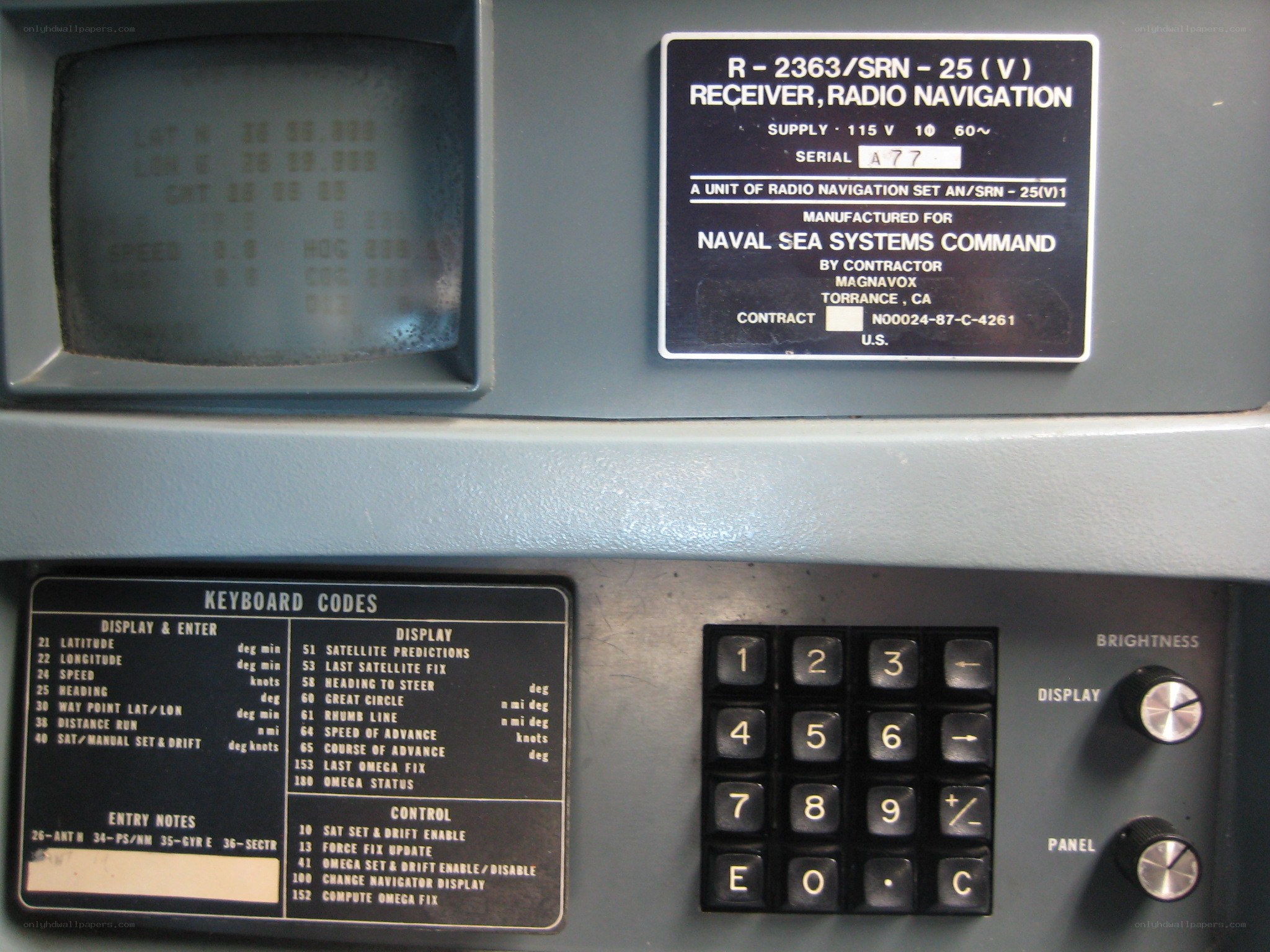 Naval radio navigation receiver