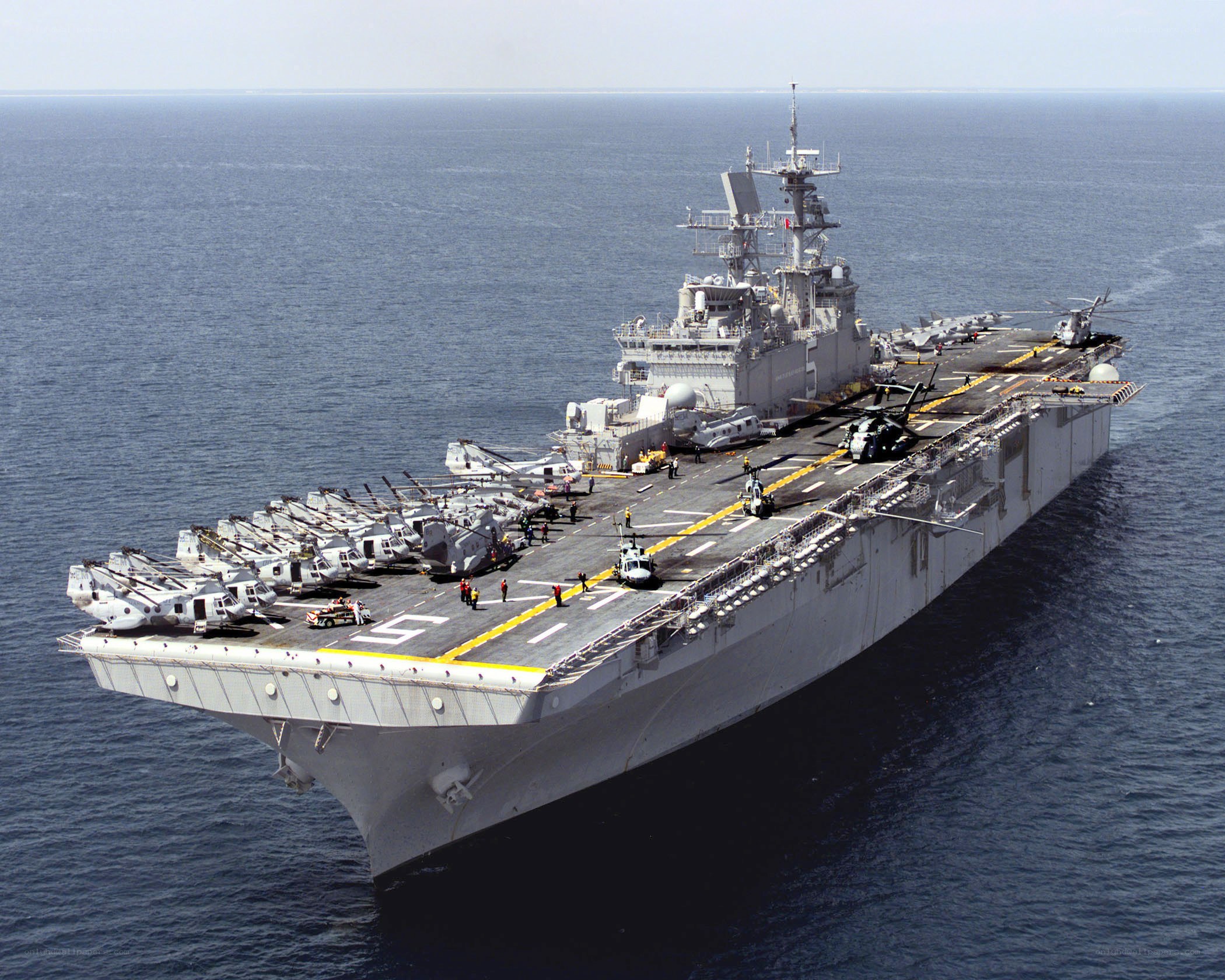 Naval ship at sea