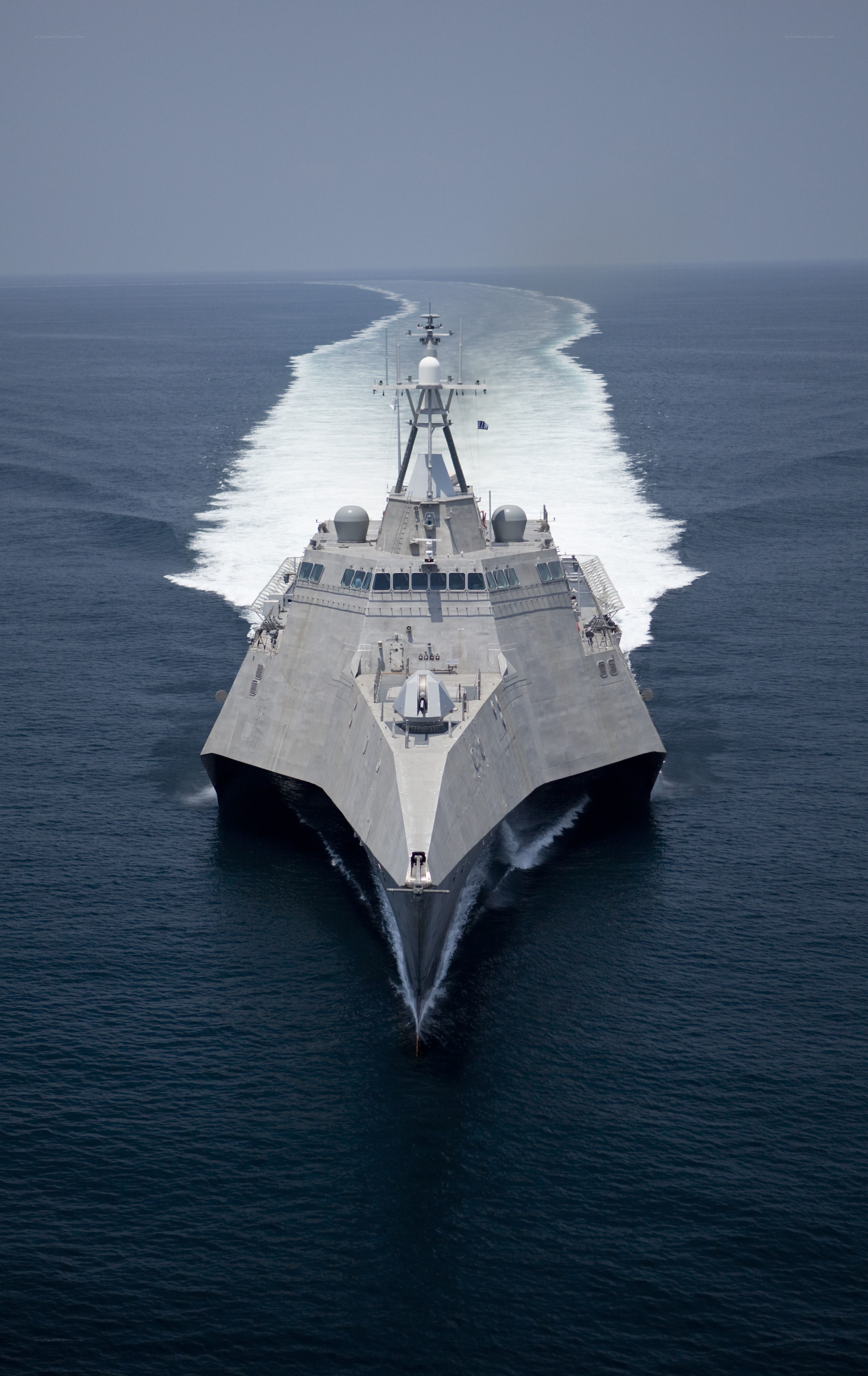 Naval ship at sea