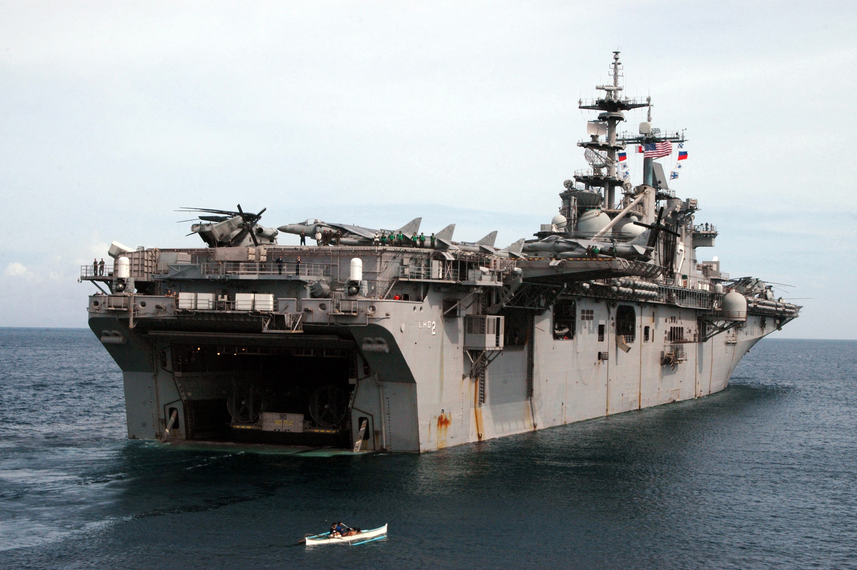 Naval ship at sea
