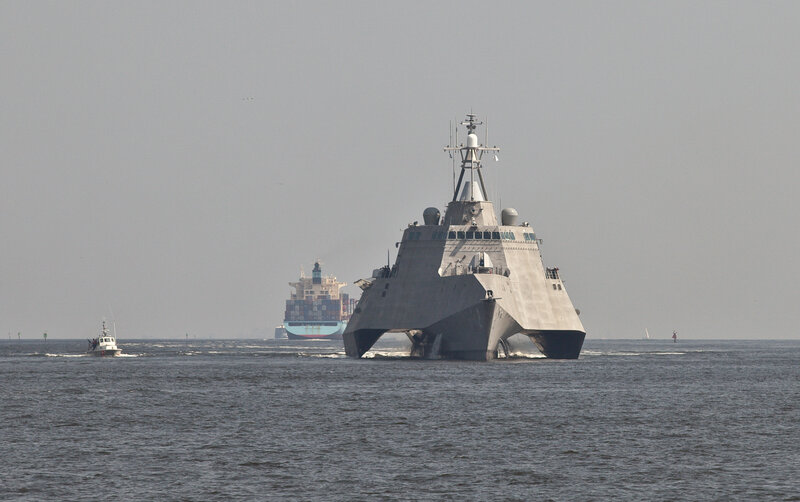 Naval Ship in Water