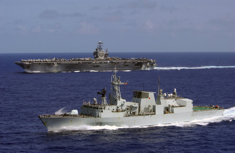 Naval Ships at Sea — Blue