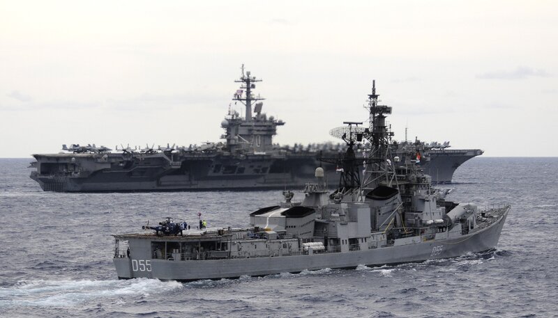 Naval Ships at Sea — Gray, Neutral