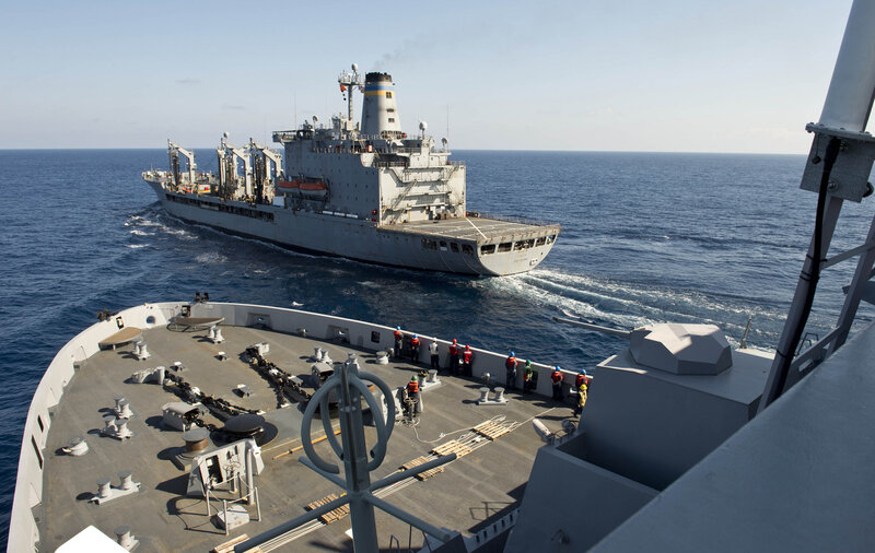 Naval Ships at Sea — Gray