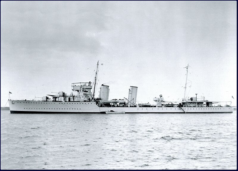 naval warship at sea