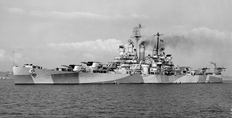 Naval Warship at Sea — Black, Dramatic