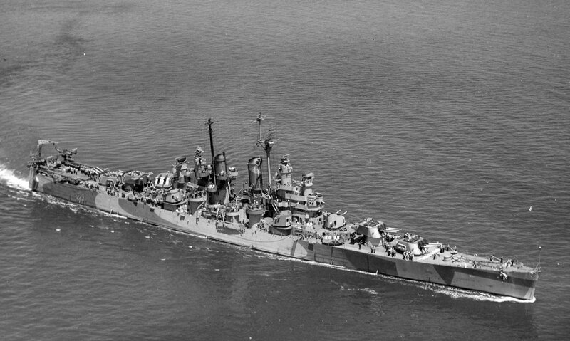 Naval Warship at Sea — Black