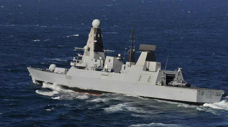 Naval Warship at Sea — Gray, Dramatic, Afternoon