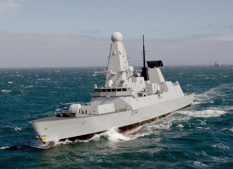 Naval Warship at Sea — Gray, Dramatic, Photograph