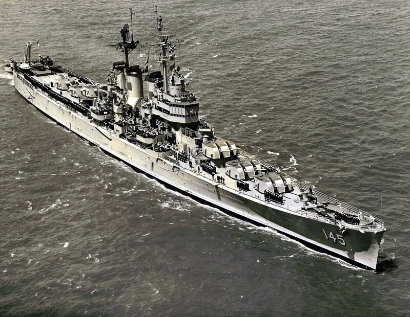 Naval Warship at Sea — Gray, Dramatic