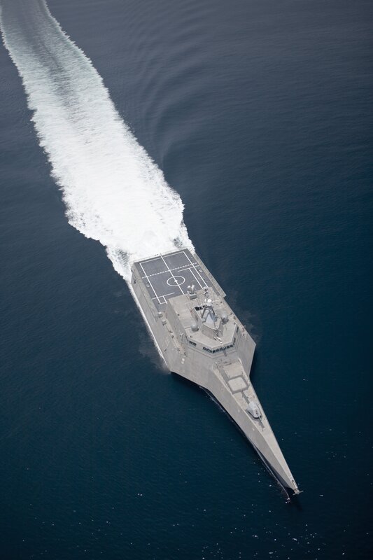 Naval Warship at Sea — Gray, Dynamic
