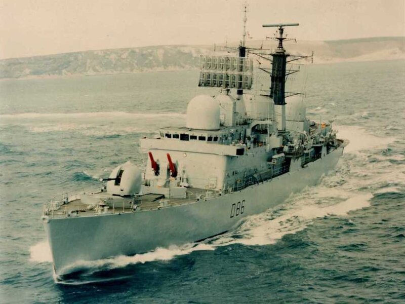 Naval Warship at Sea — Gray, Neutral