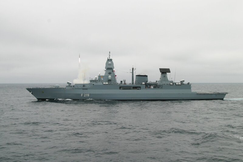 Naval Warship Launching Missile
