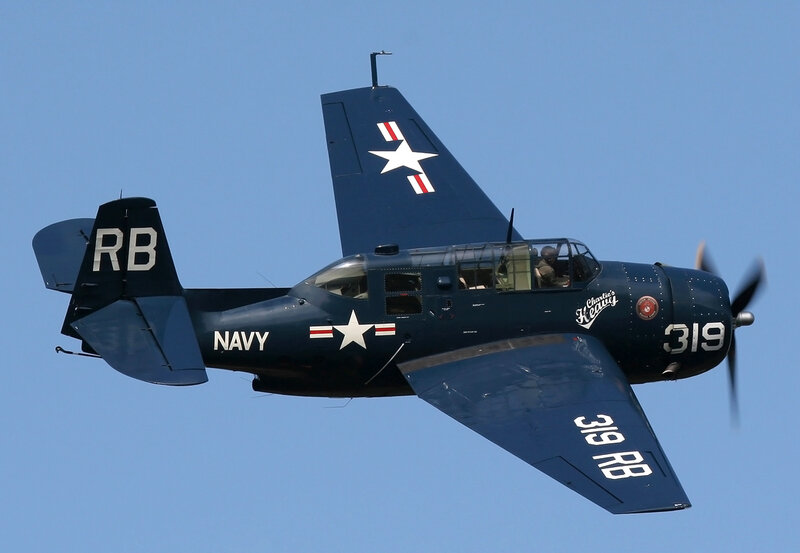 Navy Aircraft in Flight — Blue, Clear