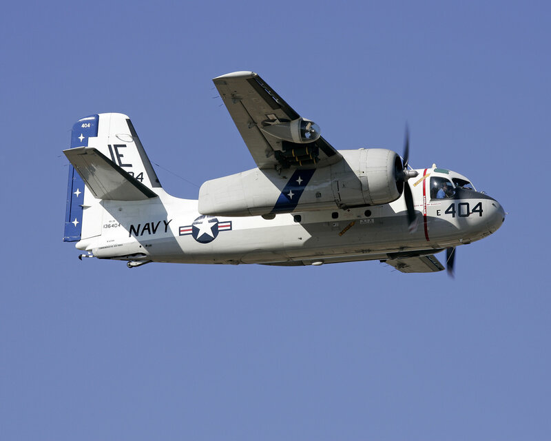 Navy Aircraft in Flight — Blue