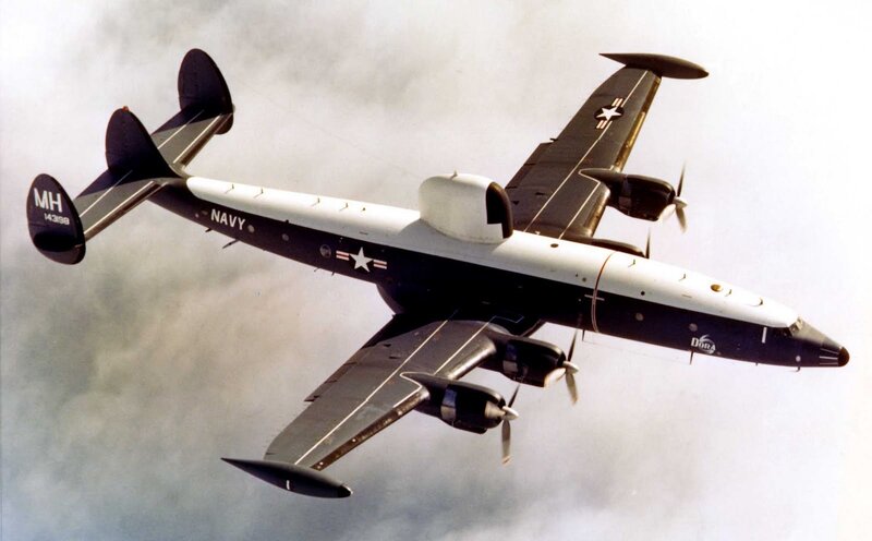 Navy Aircraft in Flight — White