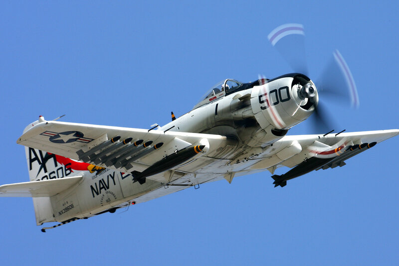 Navy attack aircraft in flight