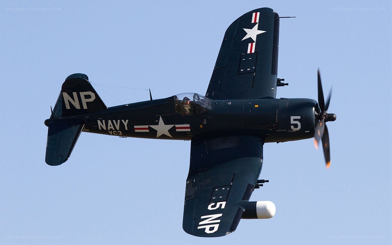 Navy Corsair in flight