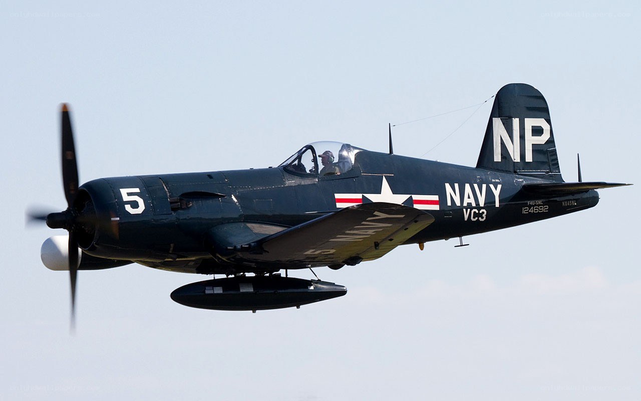 Navy Corsair in flight