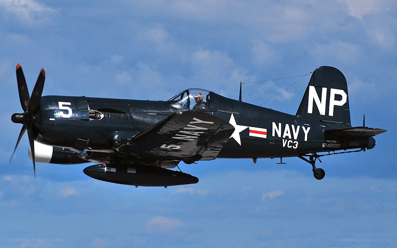 Navy Corsair in flight