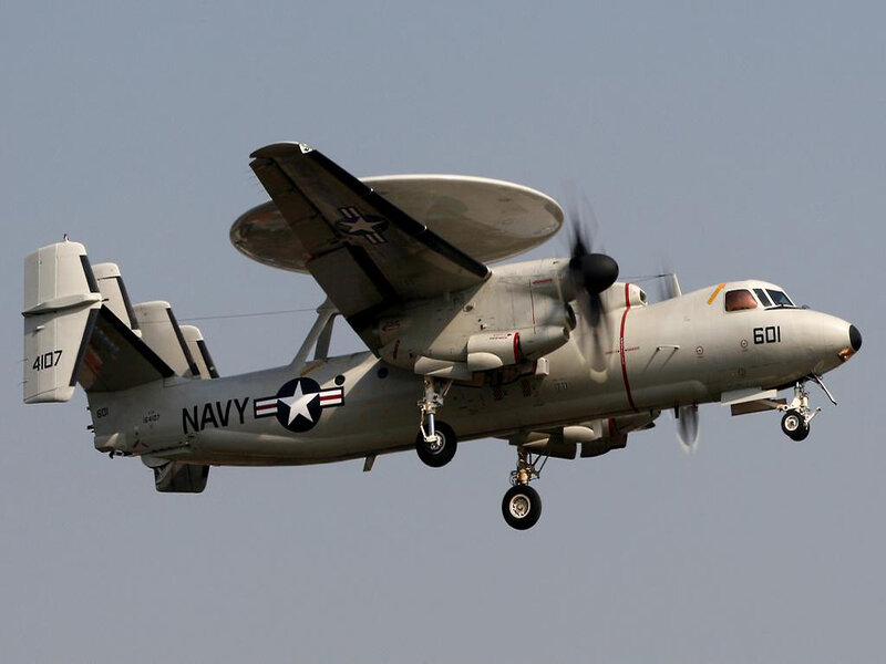 Navy E-2 Hawkeye Aircraft — Gray, Neutral