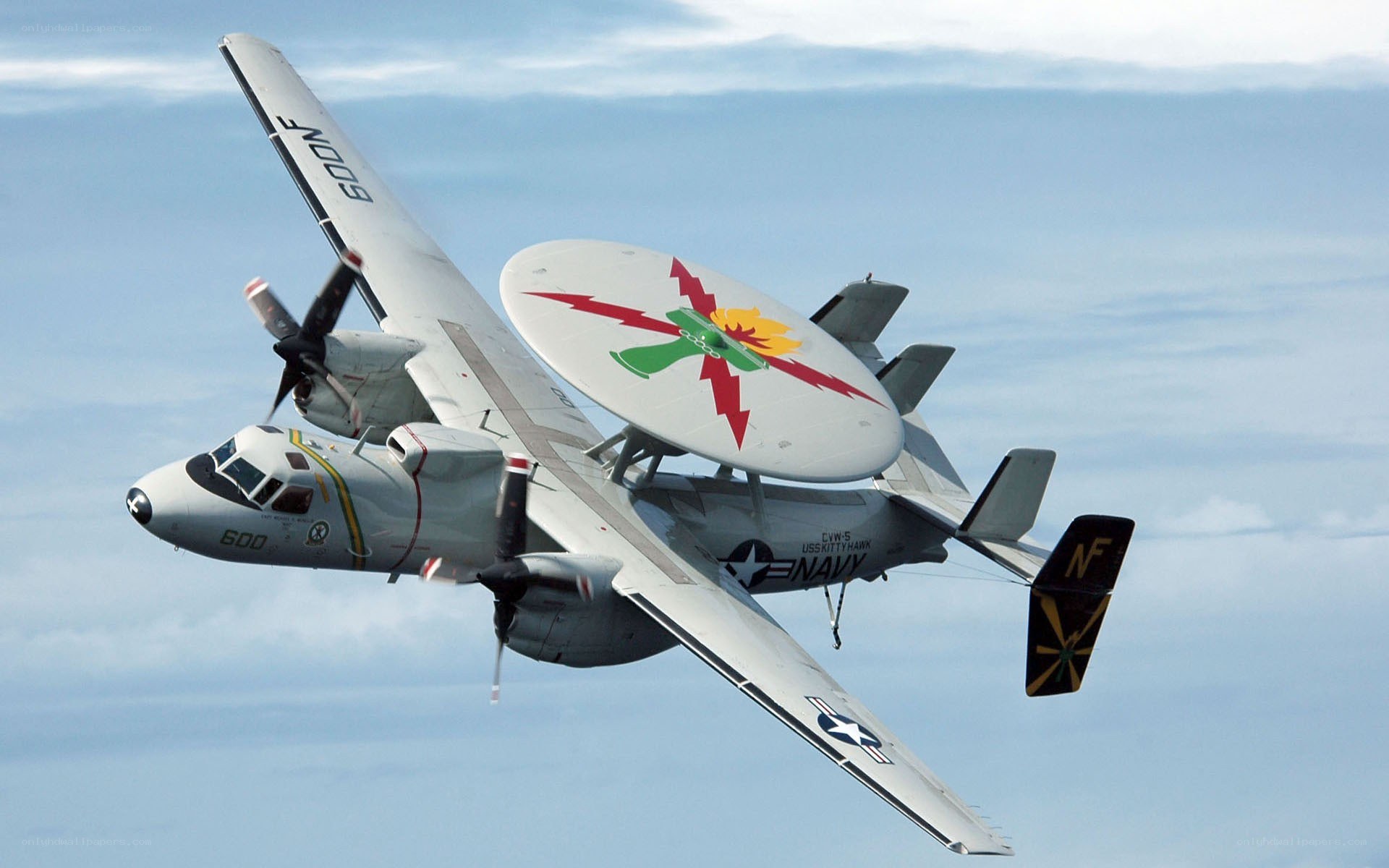 Navy E-2 Hawkeye in flight