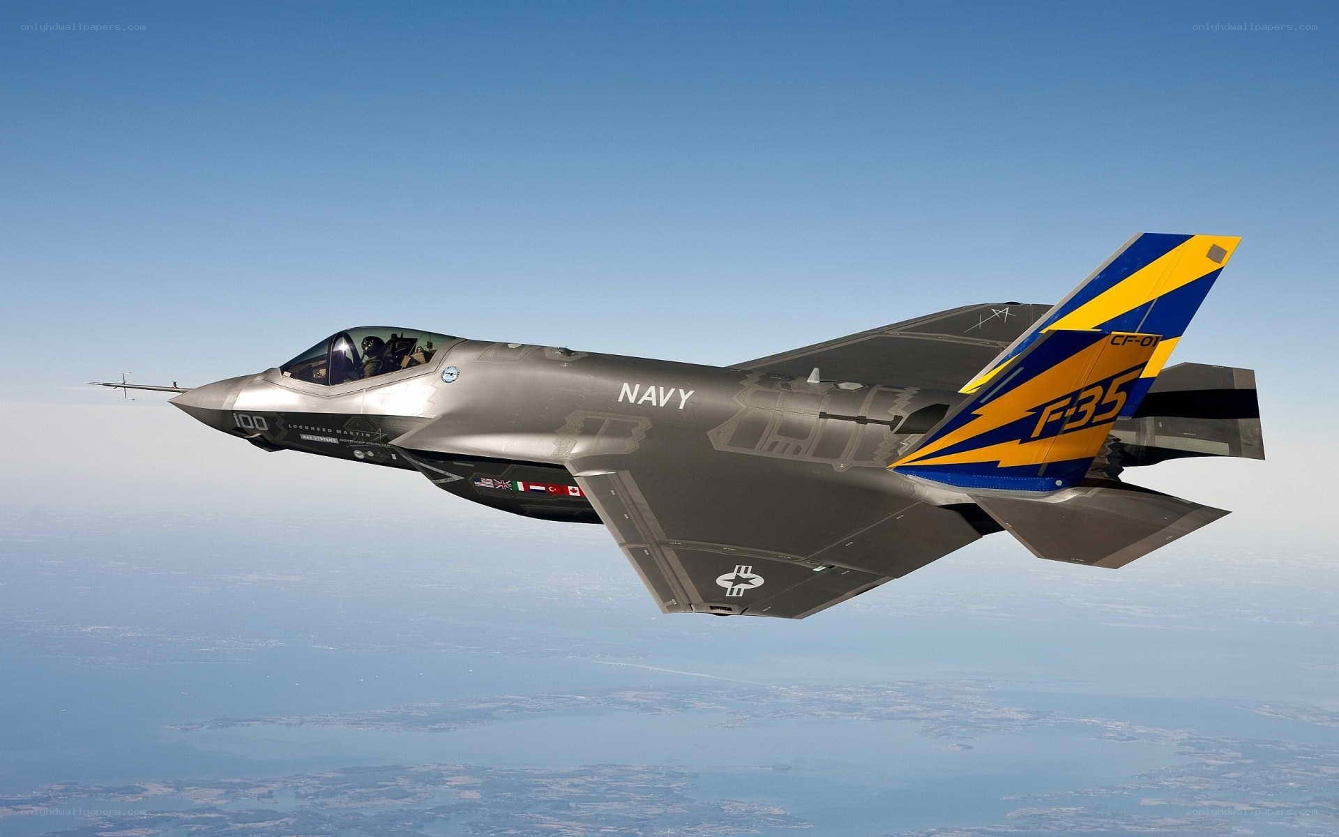 Navy F-35 in flight