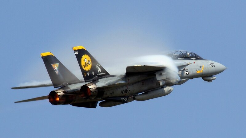 Navy Fighter Jet — Blue, Dynamic, Afternoon
