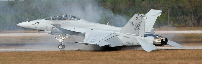 Navy Fighter Jet — Gray, Dynamic, Afternoon