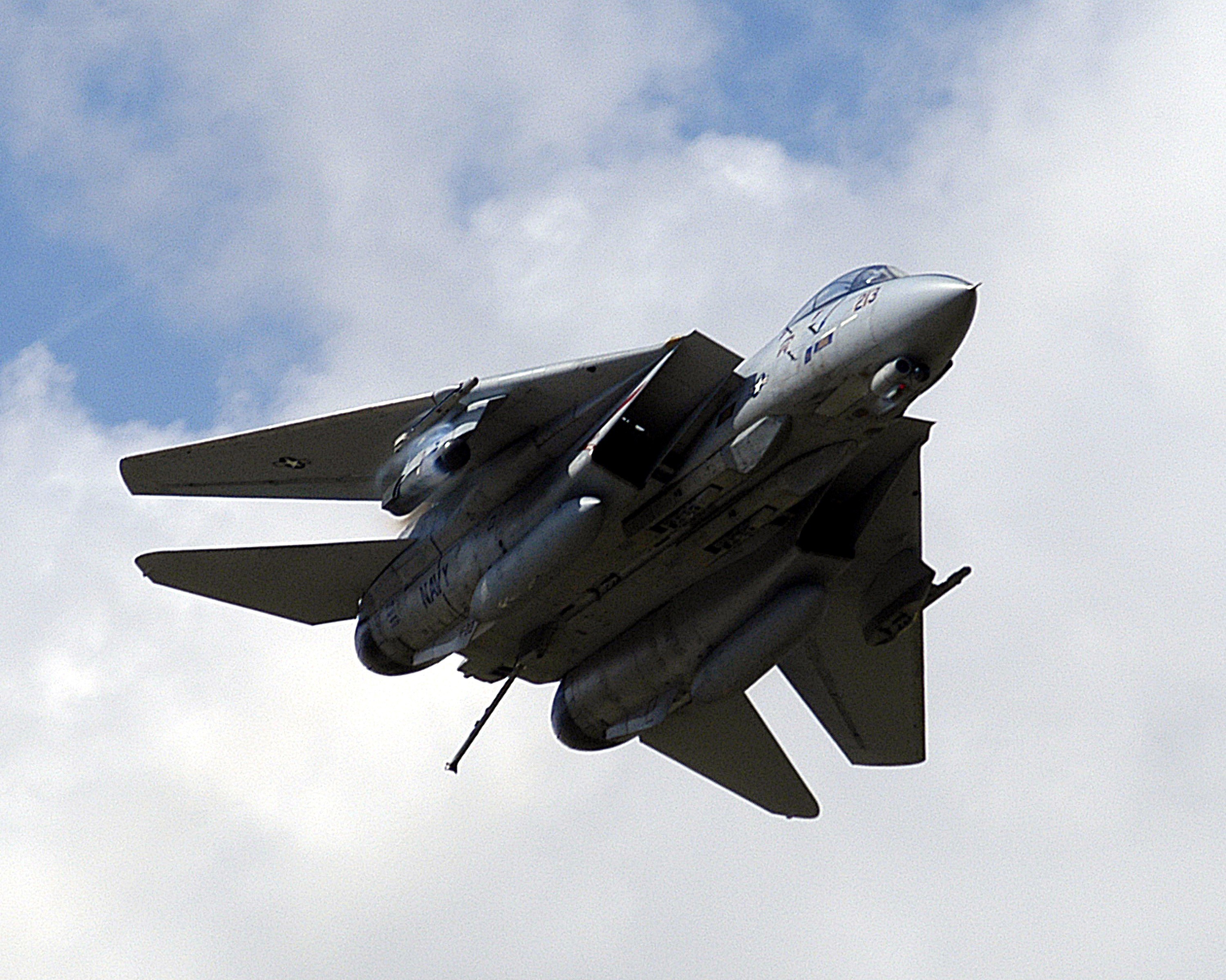 Navy fighter jet in flight