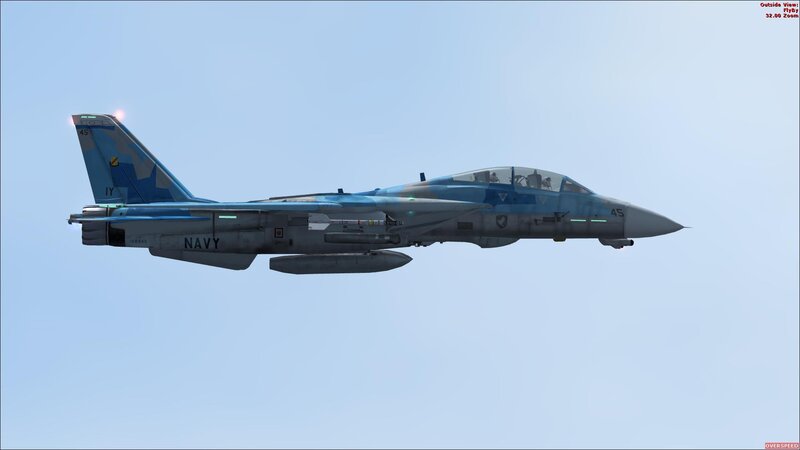 Navy fighter jet in flight