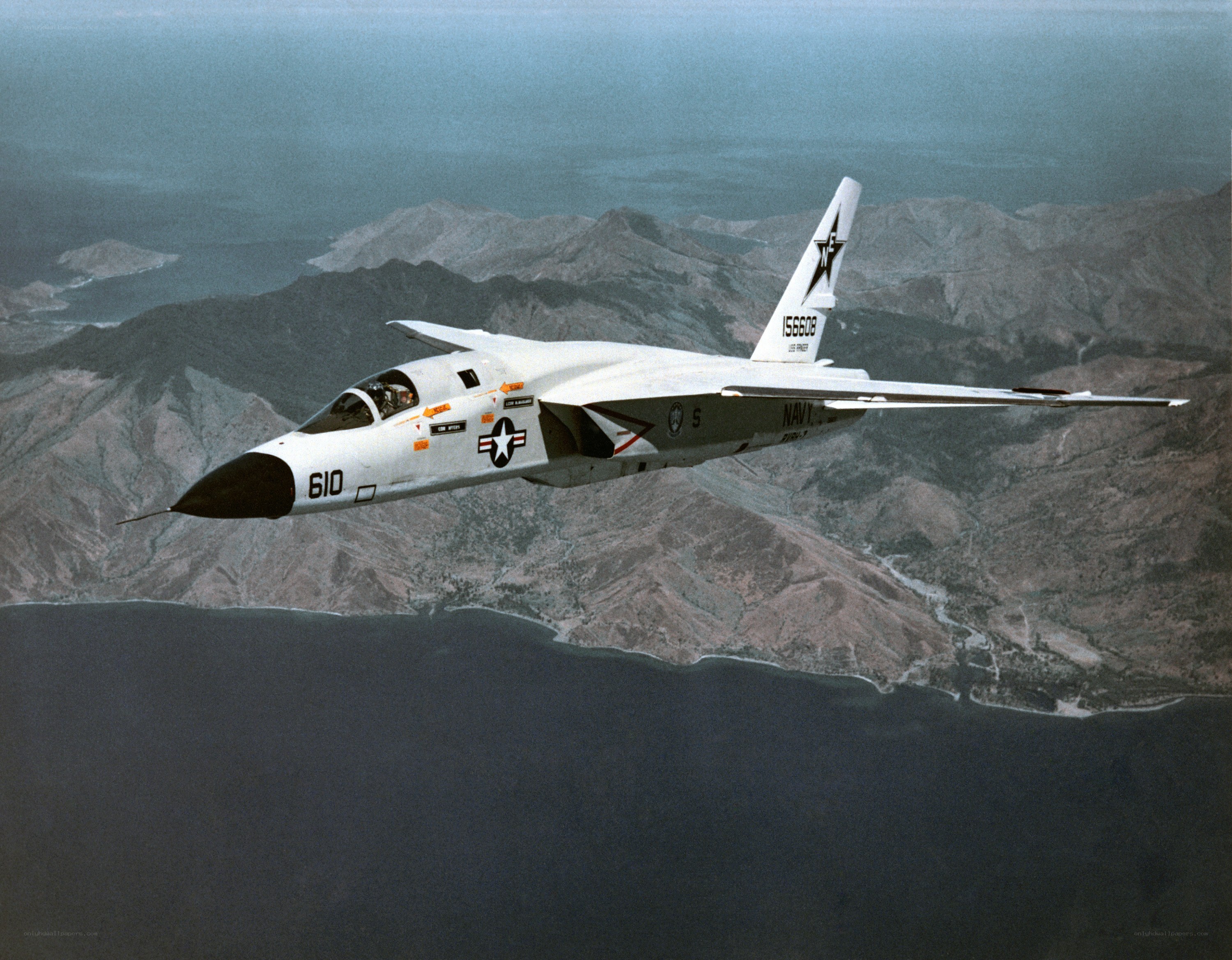 Navy fighter jet in flight