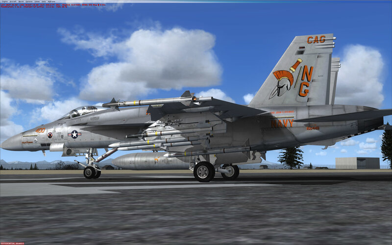 Navy fighter jet on runway