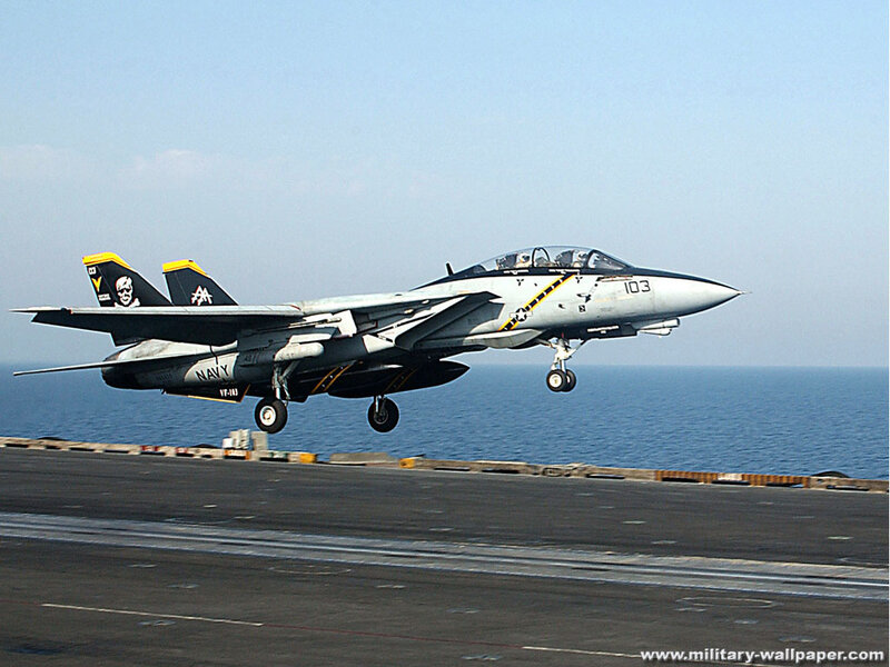 Navy Fighter Jet Taking Off — Gray